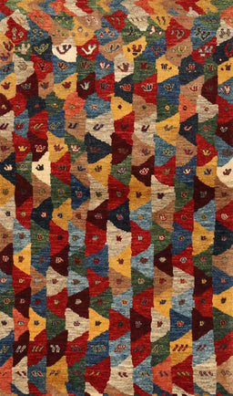 Contemporary Saffron Red Modern Rug, con1488