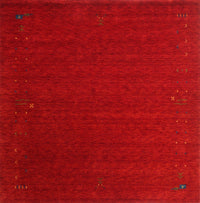 Machine Washable Contemporary Red Rug, wshcon148