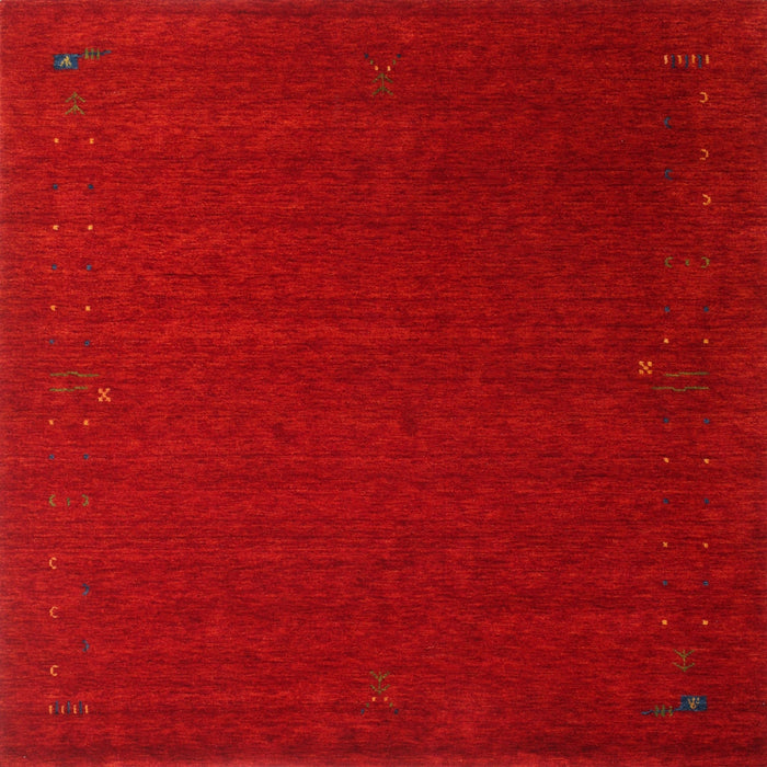 Sideview of Machine Washable Contemporary Red Rug, wshcon148