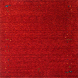 Square Contemporary Red Modern Rug, con148