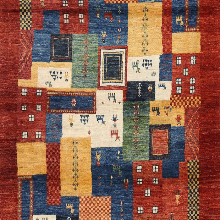 Contemporary Dark Almond Brown Modern Rug, con1490