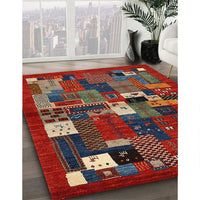 Contemporary Army Brown Modern Rug, con1491