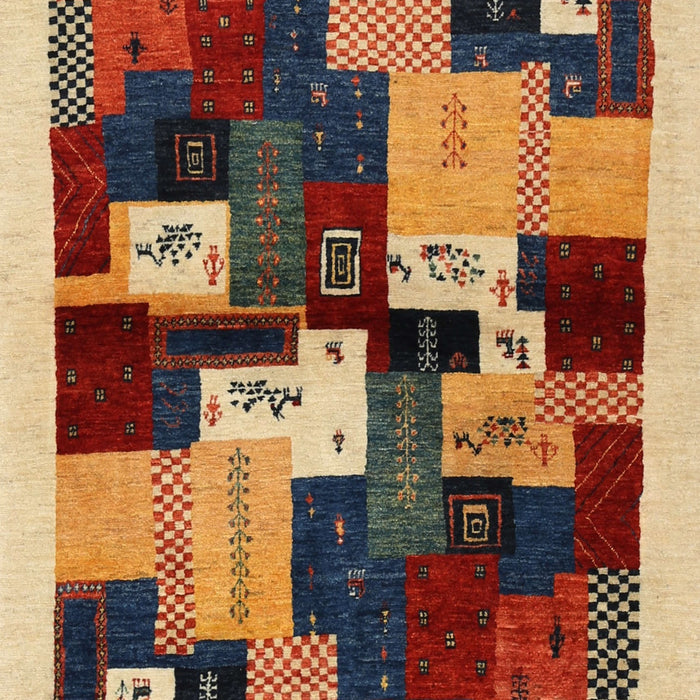 Contemporary Yellow Orange Modern Rug, con1492