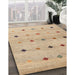 Contemporary Brown Modern Rug in Family Room, con1493