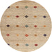 Sideview of Contemporary Brown Modern Rug, con1493