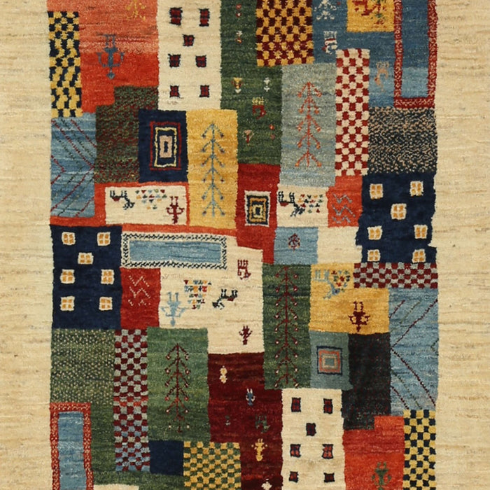 Contemporary Yellow Orange Modern Rug, con1497