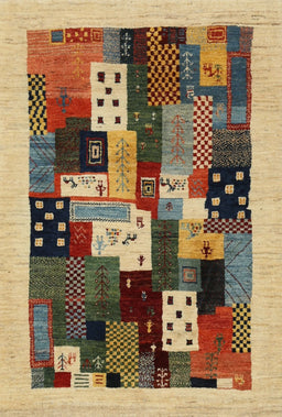 Machine Washable Contemporary Yellow Orange Rug, wshcon1497