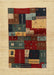 Contemporary Red Brown Modern Rug, con1498