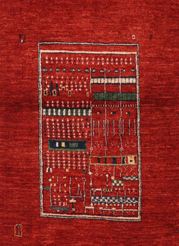 Contemporary Red Modern Rug, con1499