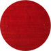 Sideview of Contemporary Brown Red Modern Rug, con149