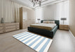 Machine Washable Contemporary Jeans Blue Rug in a Bedroom, wshcon14