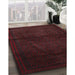 Machine Washable Contemporary Burgundy Brown Rug in a Family Room, wshcon1503