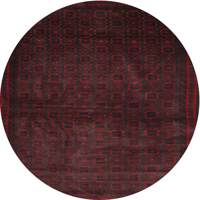 Sideview of Contemporary Burgundy Brown Modern Rug, con1503