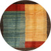 Sideview of Contemporary Caramel Brown Modern Rug, con1508