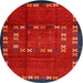 Sideview of Contemporary Red Modern Rug, con1509