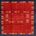 Square Contemporary Red Modern Rug, con1509