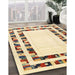 Machine Washable Contemporary Sun Yellow Rug in a Family Room, wshcon1514