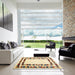 Square Machine Washable Contemporary Sun Yellow Rug in a Living Room, wshcon1514