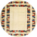 Sideview of Contemporary Sun Yellow Solid Rug, con1514