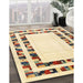 Contemporary Sun Yellow Solid Rug in Family Room, con1514