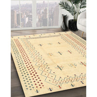 Contemporary Sun Yellow Solid Rug, con1516