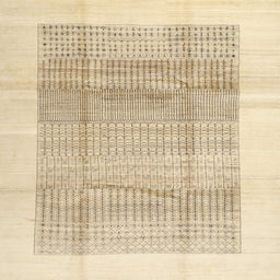 Square Contemporary Khaki Gold Solid Rug, con1517