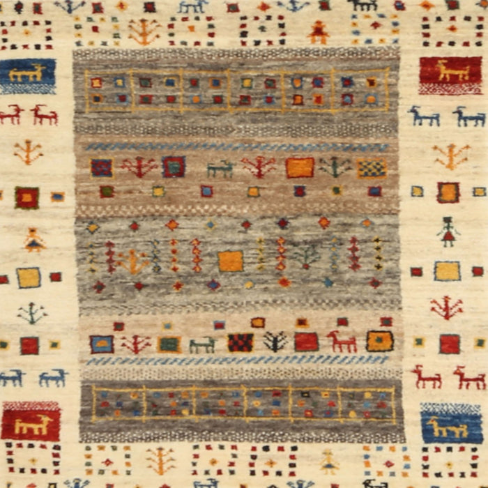 Sideview of Machine Washable Contemporary Gold Brown Rug, wshcon1518