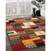 Machine Washable Contemporary Tomato Red Rug in a Family Room, wshcon1519