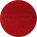 Sideview of Contemporary Brown Red Modern Rug, con151