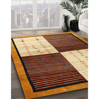 Contemporary Brown Red Modern Rug, con1520