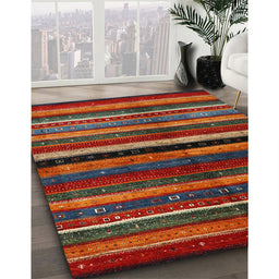Machine Washable Contemporary Brown Rug in a Family Room, wshcon1521