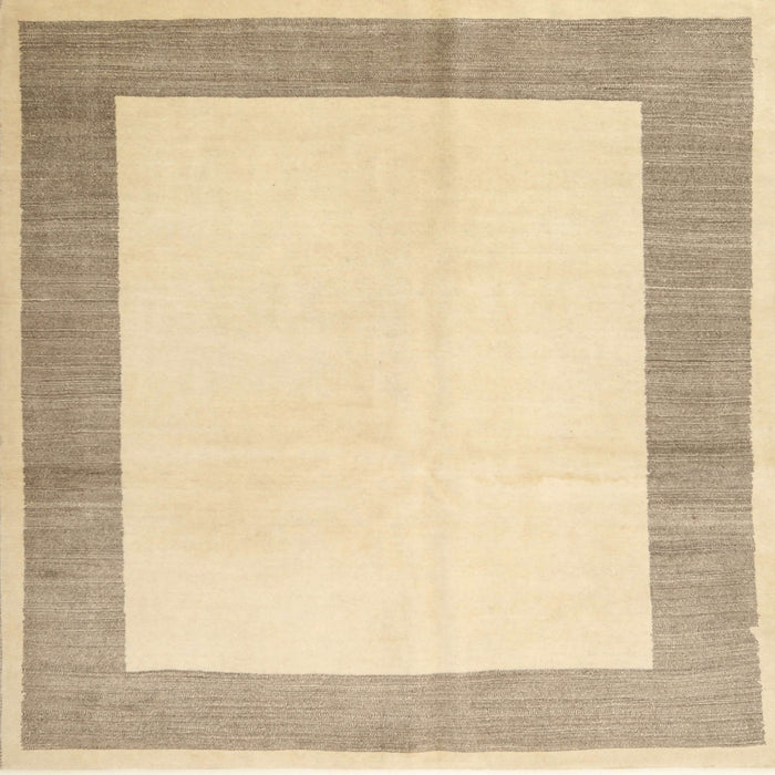 Square Contemporary Sun Yellow Solid Rug, con1522