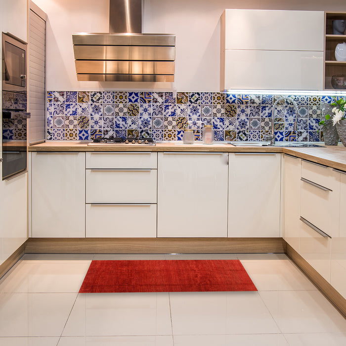 Contemporary Red Modern Rug in a Kitchen, con1525