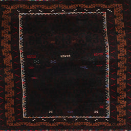 Sideview of Machine Washable Contemporary Black Brown Rug, wshcon1527