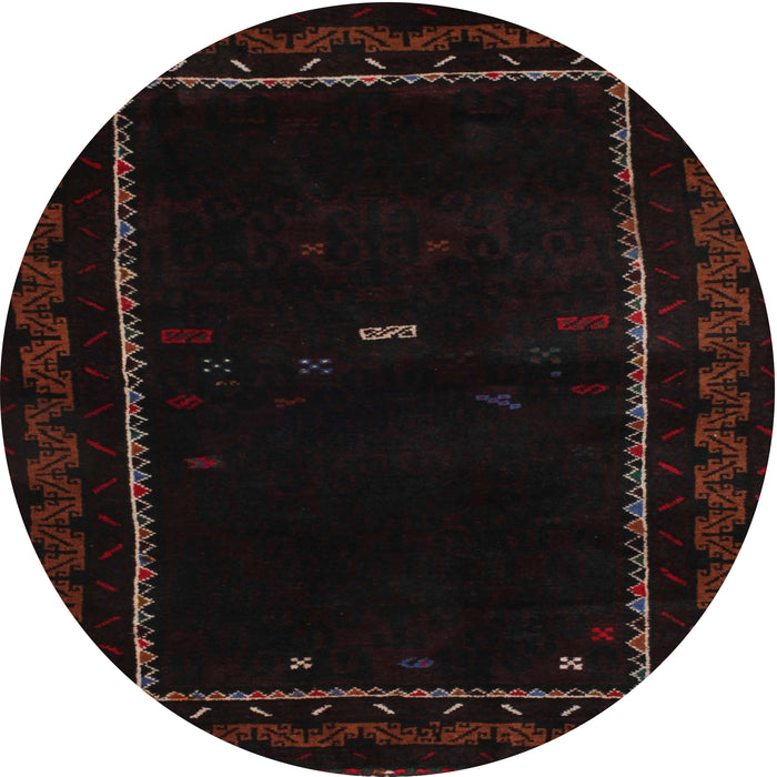 Square Machine Washable Contemporary Black Brown Rug, wshcon1527