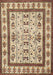 Machine Washable Contemporary Brown Gold Rug, wshcon1533