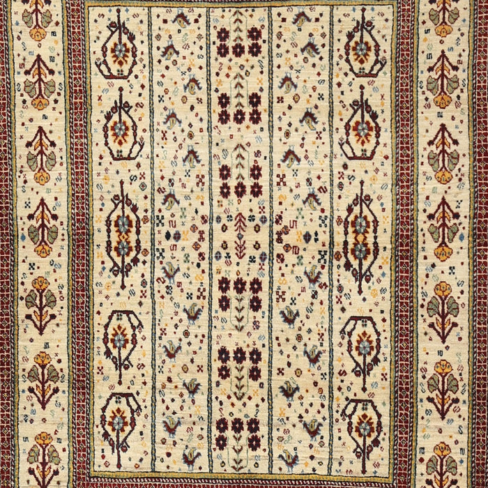 Machine Washable Contemporary Brown Gold Rug, wshcon1533