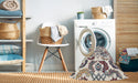 Machine Washable Contemporary Gold Rug in a Washing Machine, wshcon1535