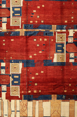 Contemporary Red Modern Rug, con1536