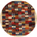 Square Machine Washable Contemporary Saffron Red Rug, wshcon1539