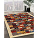 Machine Washable Contemporary Saffron Red Rug in a Family Room, wshcon1539