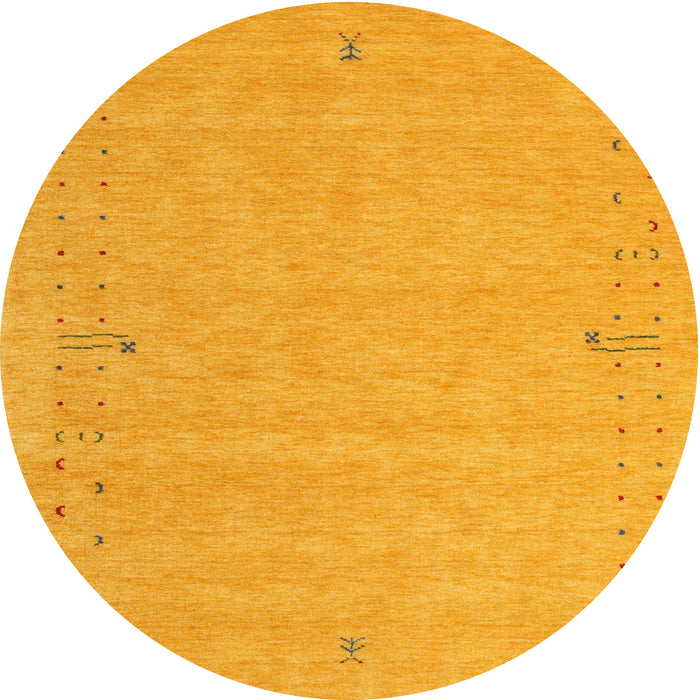 Sideview of Contemporary Dark Orange Modern Rug, con153