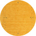 Sideview of Contemporary Dark Orange Modern Rug, con153