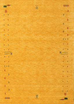 Contemporary Dark Orange Modern Rug, con153