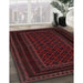 Contemporary Bakers Brown Modern Rug in Family Room, con1541