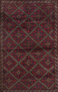 Machine Washable Contemporary Deep Red Rug, wshcon1543