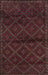 Machine Washable Contemporary Deep Red Rug, wshcon1543