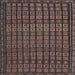 Square Contemporary Bakers Brown Modern Rug, con1544