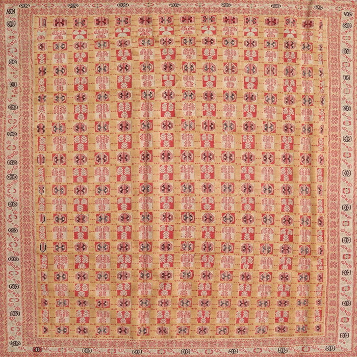 Square Contemporary Sand Brown Modern Rug, con1545