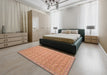 Machine Washable Contemporary Sand Brown Rug in a Bedroom, wshcon1545